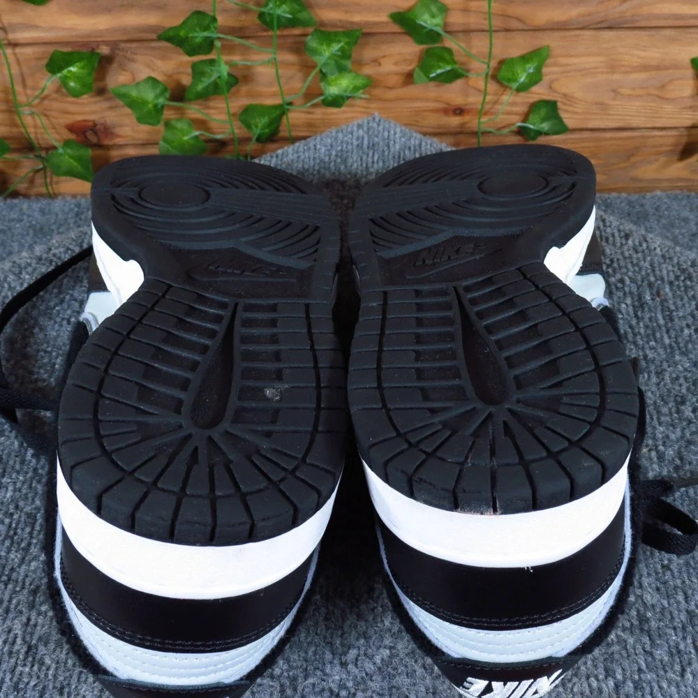 Nike Dunk Low Chenille Swoosh Men Shoes Sz 12.5 Lifestyle Black White DQ7683-001